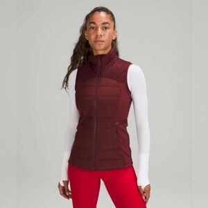 Lululemon Women's Red Merlot Down For It All Vest 8